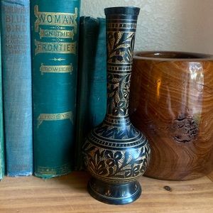 Vintage Brass Vase 8 inches tall